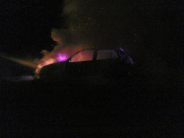 Požar avtomobila v Kamni gorci (2006) — fotografija 1
