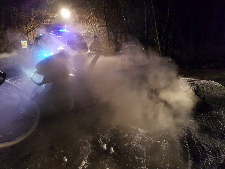 Požar avta Pečica 20.januar (2018) — fotografija 2