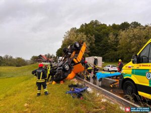 Reševanje ukleščene osebe v Lastniču