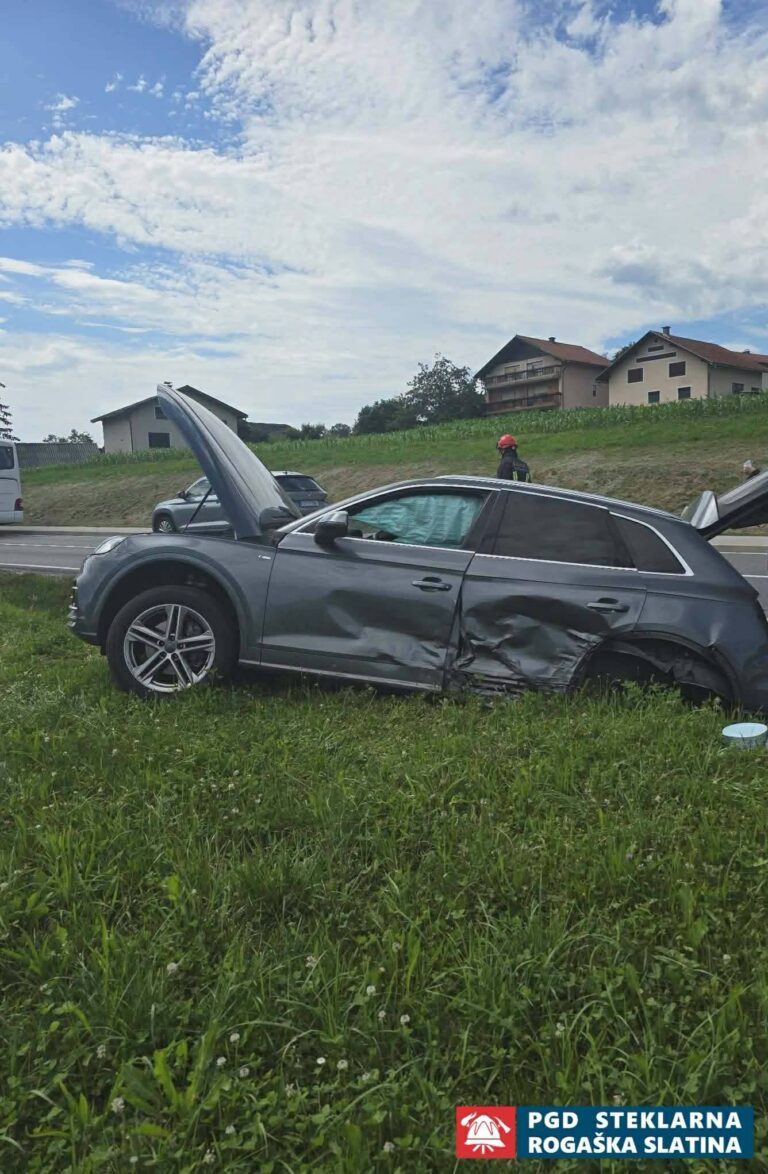 Trčenje vozil v Mali Pristavi