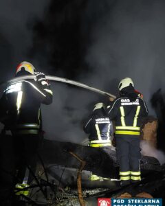 Požar opuščenega hleva v Sv. Florjanu