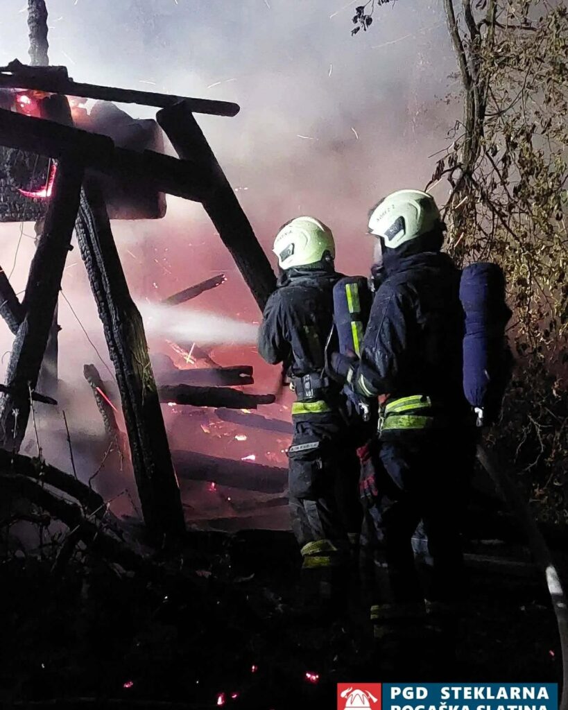 Požar opuščenega hleva v Sv. Florjanu