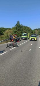 Trčenje motoristov v Spodnjem Sečovem