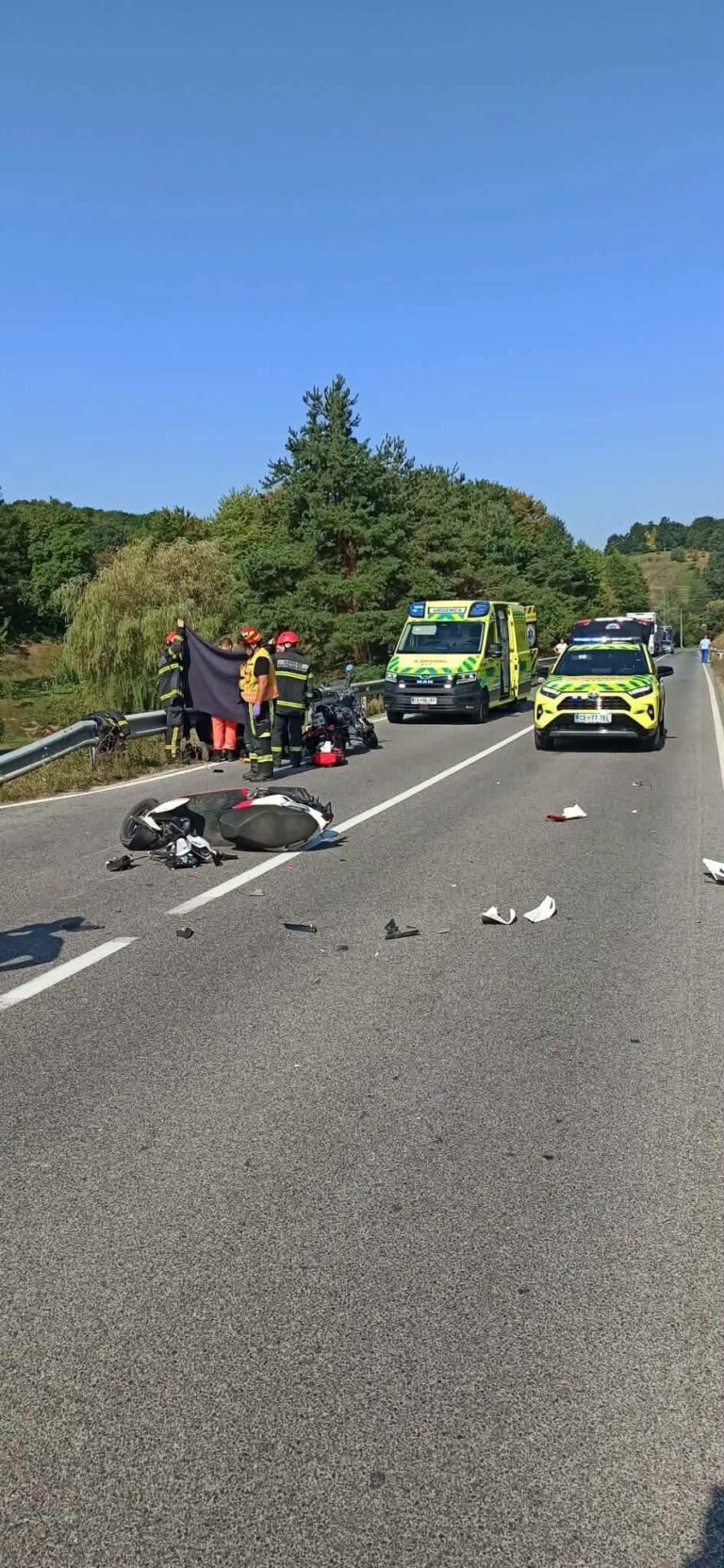 Trčenje motoristov v Spodnjem Sečovem