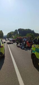 Trčenje motoristov v Spodnjem Sečovem