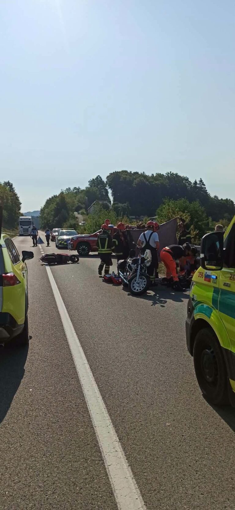 Trčenje motoristov v Spodnjem Sečovem