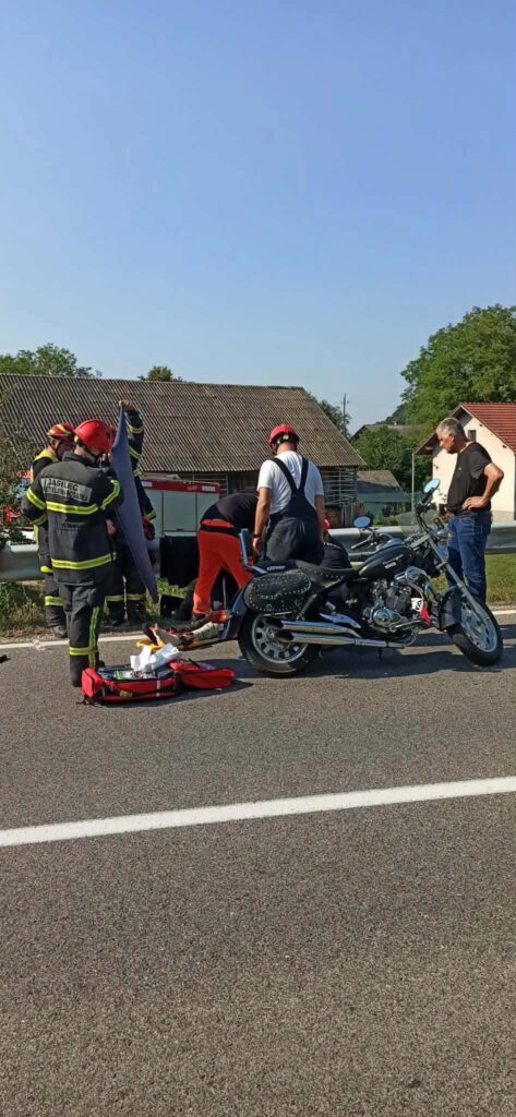 Trčenje motoristov v Spodnjem Sečovem